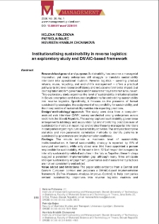 Institutionalising sustainability in reverse logistics: an exploratory study and DMAIC-based framework