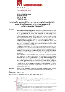 Leading for sustainability: how human capital sustainability leadership shapes commitment, engagement, and employee service quality?