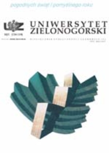 Uniwersytet Zielonogórski, 2003/2004, nr 10/1 (grudzień-styczeń)