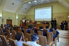 Uroczystość wręczenia tytułu doktora honoris causa Uniwersytetu Zielonogórskiego profersorowi Ericowi Rogersowi (fot. 4)