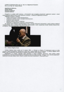 Laudacja poświęcona Panu prof. dr. hab. inż. Zbigniewowi Kowalowi