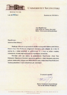 List gratulacyjny prof. Edwarda Włodarczyka do prof. Tadeusza Kuczyńskiego