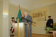 Uroczystość wręczenia tytułu doktora honoris causa Uniwersytetu Zielonogórskiego profesorowi Janowi Węglarzowi (fot. 44)