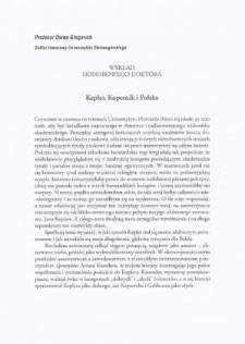 Kepler, Kopernik i Polska