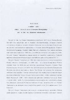 Wniosek o nadanie tytułu doktora honoris causa prof. dr. hab. inż. Ryszardowi Tadeusiewiczowi