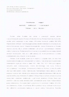 Charakterystyka osiągnięć naukowych, dydaktycznych i organizacyjnych Profesora Juliana Musielaka