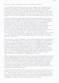 Przedstawienie sylwetki kandydata do godności doktora honoris causa Uniwersytetu Zielonogórskiego - prof. Juliana Musielaka