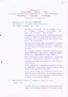 Scenariusz uroczystości nadania tytułu doktora honoris causa Uniwersytetu Zielonogórskiego Profesorowi Tadeuszowi Kaczorkowi