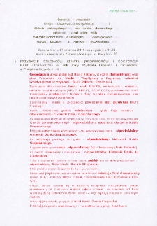 Scenariusz uroczystości 10-lecia Uniwersytetu Zielonogórskiego i 46-lecia zielonogórskiego środowiska akademickiego połączonej z nadaniem tytułu doktora honoris causa Uniwersytetu Zielonogórskiego księdzu biskupowi dr. Adamowi Dyczkowskiemu