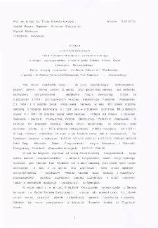 Opinia o dorobku naukowym Pana Profesora Mariana P. Kaźmierkowskiego w związku z postępowaniem o nadanie tytułu Doktora Honoris Causa Uniwersytetu Zielonogórskiego