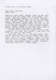 Wystąpienie JM Rektora Uniwersytetu Zielonogórskiego prof. dr. hab. Czesława Osękowskiego podczas uroczystości nadania tytułu doktora honoris causa profesorowi Henrykowi Tuni