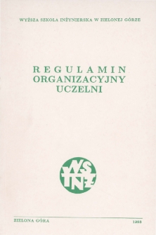 Regulamin organizacyjny uczelni
