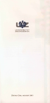 Uniwersytet Zielonogórski, wrzesień 2001