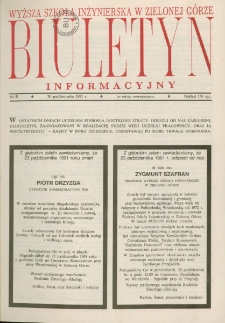 Biuletyn Informacyjny, nr 9 (30 października 1991 r.)