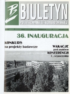 Biuletyn Politechniki Zielonog&oacute;rskiej, nr 8 (październik 2000)