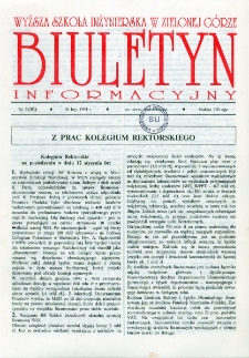 Biuletyn Informacyjny, nr 1 (18 luty 1994 r.)
