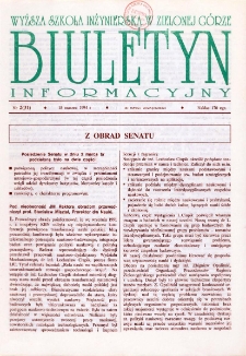 Biuletyn Informacyjny, nr 2 (18 marzec 1994 r.)