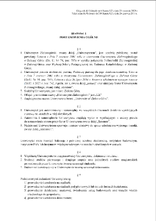 Statut Uniwersytetu Zielonog&oacute;rskiego przyjęty uchwałą Senatu Uniwersytetu Zielonog&oacute;rskiego nr 6 z dnia 25 września 2024 r.