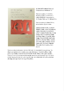 Otwarcie Galerii Biblioteki UZ - informacja o wystawie