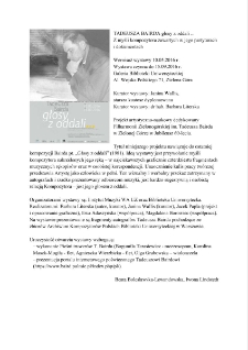 Tadeusza Bairda głosy z oddali ... - informacja o wystawie