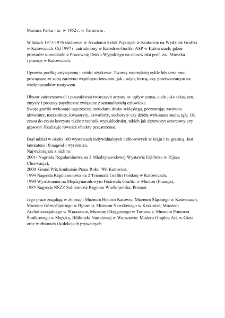 Mariusz Pałka - informacja o artyście