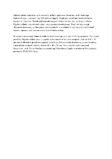 Adam Indelak - informacja o artyście