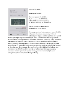 Rysunki i obiekty - informacja o wystawie