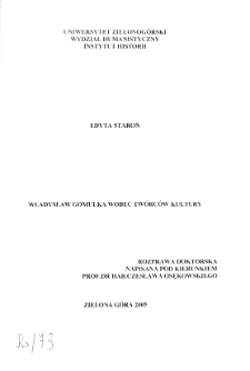 Władysław Gomułka wobec twórców kultury