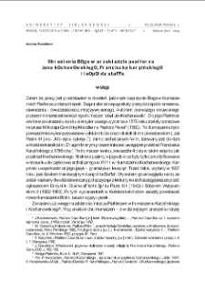 Określenia Boga w przekładzie Psałterza...Jana Kochanowskiego, Franciszka Karpińskiego i Leopolda Staffa