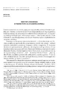 Motywy żydowskie w tw&oacute;rczości Aleksandra Kuprina