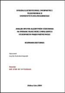 Analiza wpływu algorytmów sterowaniana wybrane właściwości impulsowych sterowników prądu przemiennego