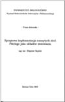 Sprzętowa implementacja rozmytych sieci Petriego jako układów sterowania
