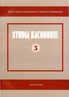 Studia Zachodnie, tom 5 - spis treści