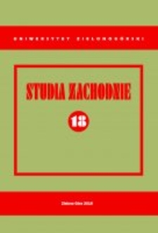 Studia Zachodnie, tom 18 - spis treści