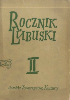 Rocznik Lubuski (t. 2) - spis treści