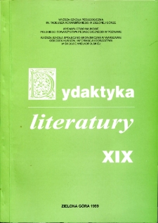 Dydaktyka Literatury, t. 19 - spis treści