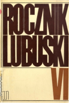 Rocznik Lubuski (t. 6) - spis treści