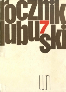 Rocznik Lubuski (t. 7) - spis treści