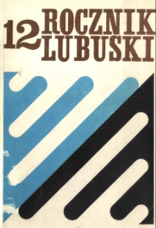 Rocznik Lubuski (t. 12) - spis treści