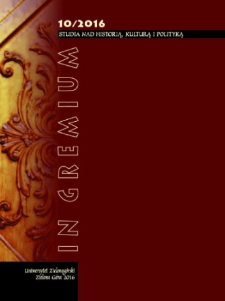 In Gremium : studia nad historią, kulturą i polityką, tom 10 - spis treści