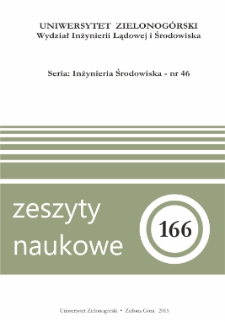 Zeszyty Naukowe Uniwersytetu Zielonogórskiego: Inżynieria Środowiska, Tom 46 - spis treści