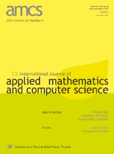 International Journal of Applied Mathematics and Computer Science (AMCS), volume 22, number 4 (2012) - Contents