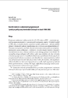 Kwestie kobiece w założeniach programowych i praktyce politycznej niemieckich Zielonych w latach 1980-2005 = The women's issues in program principles and political practices of Germany's Greens in 1980-2005