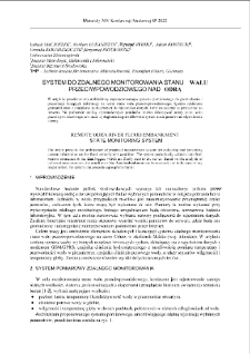 System do zdalnego monitorowania stanu wału przeciwpowodziowego nad Odrą = Remote Odra river flood embankment state monitoring system