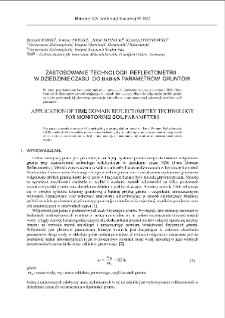 Zastosowanie technologii reflektometrii w dziedzinie czasu do badań parametrów gruntów = Application of time do main reflectometry technology for monitoring soil parameters