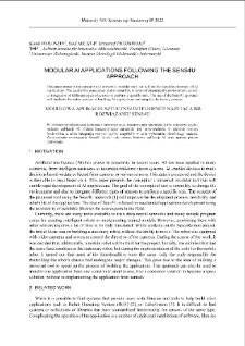 Modular AI applications following the Sens4U approach = Modułowa aplikacja sztucznej inteligencji bazująca na rozwiązaniu Sens4U