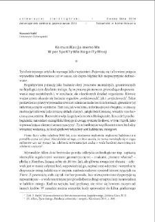 Komunikacja memowa w perspektywie kognitywnej = Memes communication in the perspective of cognitive science