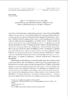 Sport a tożsamość narodowa. Językowe przejawy budowania wspólnoty obecne w komentarzach sportowych = National identity and sports. The linguistic manifestationsof community building in sports commentary