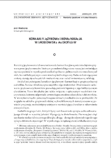 Kontakty językowe i komunikacja w środowisku audiofilów = Language contacts and communication in an audiophile community
