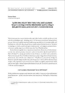 Sportowe wpisy motywacyjne jako element współczesnego komunikowania społecznego (na przykładzie postów Ewy Chodakowskiej) = Sport-related motivational entries as an element of contemporary social communication (based on Ewa Chodakowska`s posts)